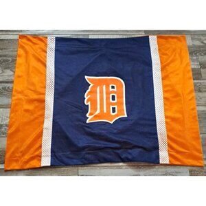 Detroit Tigers Pillowcase Jersey Fabric Logo Orange Blue Standard Team Coverage